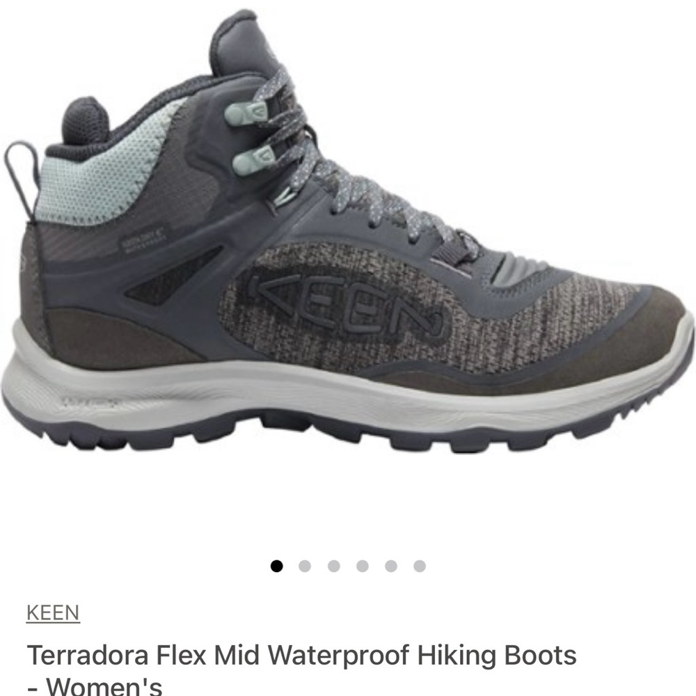 Keen Women's Terradora Flex Mid Waterproof Hiking Boots - Gray and Teal